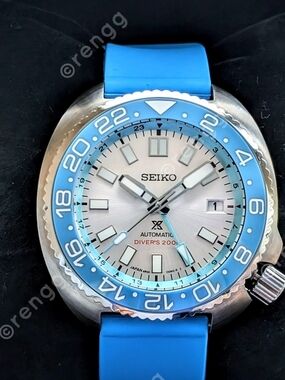 Seiko Prospex Automatic Diver's GMT Willard 45mm - Light Blue & Silver 24jewels